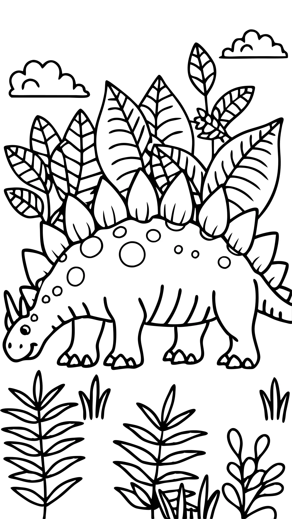 Página de color de Stegosaurus